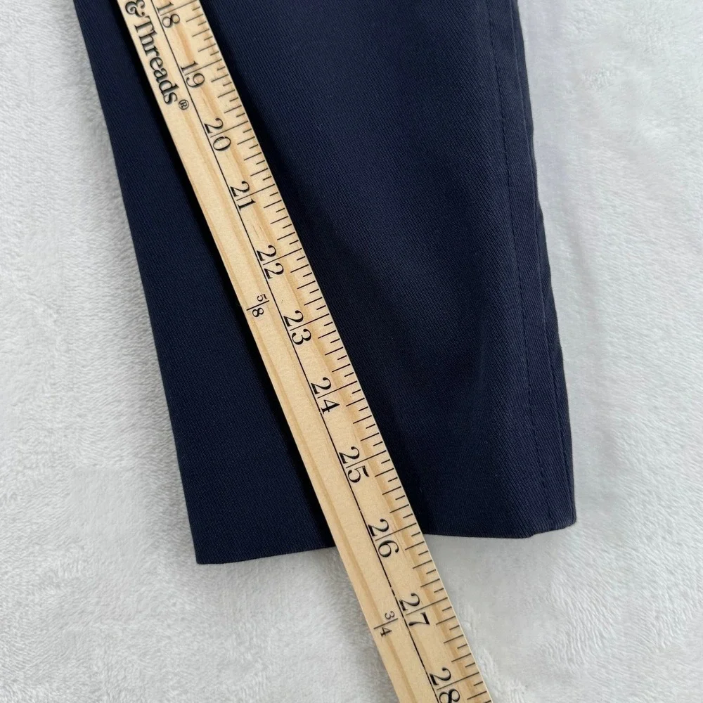 Theory Basic Pull On Pant Women 12 Navy Blue Good Approach Twill Straight